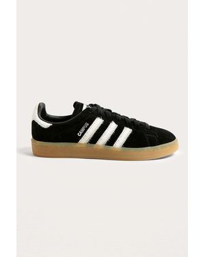 adidas Originals Campus Black Suede Gum Sole Trainers