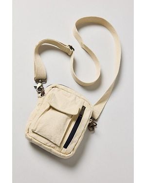 Urban Outfitters Mike Mini Canvas Crossbody Pouch - Natural