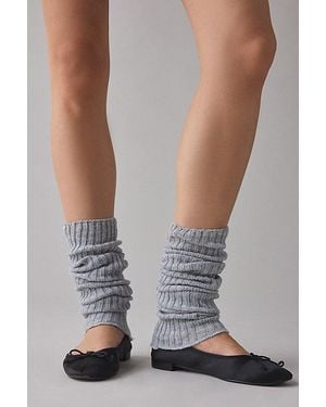 Out From Under Ribbed Knit Leg Warmers - White