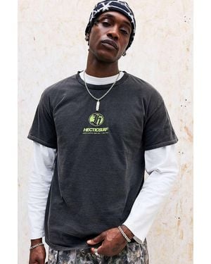 Urban Outfitters Uo Black Hectic Surf T-shirt - Blue