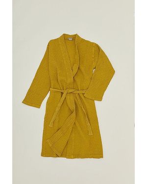 Hawkins New York Simple Waffle Robe - Yellow