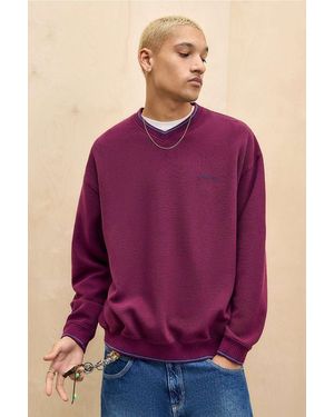 iets frans... Berry Ribbed V-neck Sweatshirt - Purple