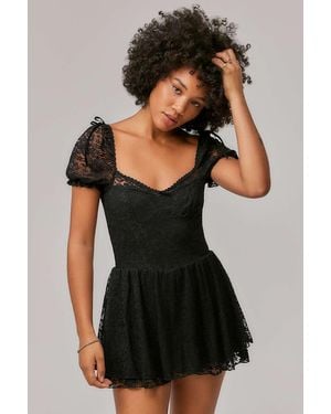 Kimchi Blue Lacey Mini Playsuit - Black