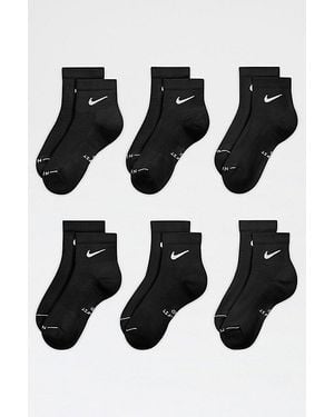 Nike Elevated Ankle Socks 6-Pack - Black