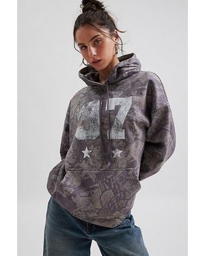 Urban Outfitters Graphic Hoodie Sweatshirt - Gray