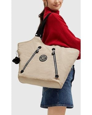 Kipling New Cicely Heritage Nylon Tote Bag - Red