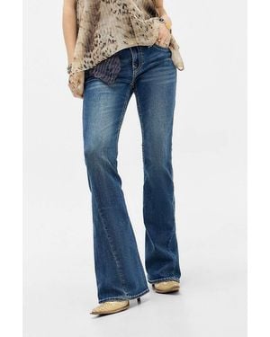 TRUE RELIGION Joey Low Rise Flared Jeans - Blue