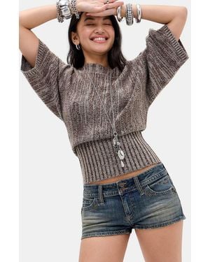 BDG Piper Mini Shorts - Grey