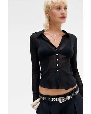 Silence + Noise Silence + Noise Milo Long Sleeve Shirt - Black