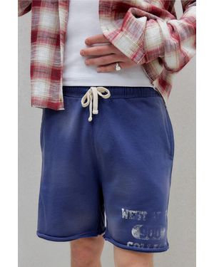 BDG Blue Sun Bleach Jersey Shorts