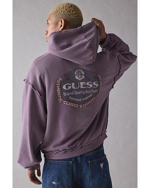 Guess Guess Originals Graphic Hoodie Sweatshirt - Purple