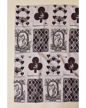 Wish Me Luck Playing Card Pattern Bandana - Gray