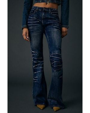 Urban Outfitters Jaded London Mid Drift Low-Rise Bootcut Jean - Blue