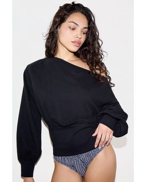 Out From Under Good Days Off-shoulder Sweatshirt - Blue