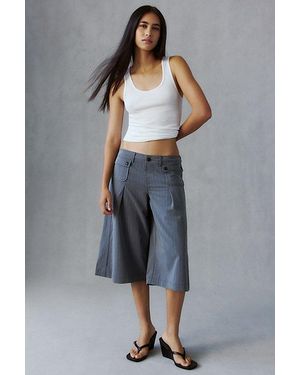 BDG Suited Up Low-Rise Culotte Pants - Gray