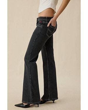 BDG Miko Printed Low-Rise Flare Jeans - Blue