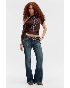 BDG Miko Twisted Seam Low-Rise Flare Jeans - Blue