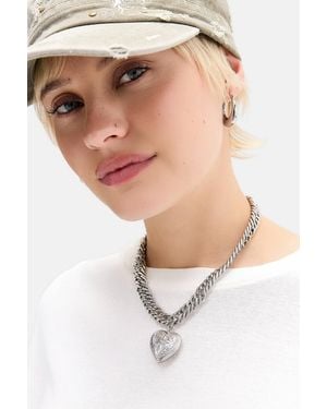 Silence + Noise Silence + Noise Heart Chunky Chain Necklace - White