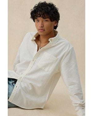 Urban Outfitters Uo Relaxed Classic Oxford Shirt Top - White