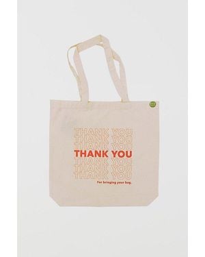ECOBAGS 100% Recycled Cotton Thank You" Tote Bag - Natural