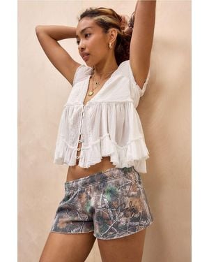 BDG Ultra Mini Camo Shorts - Green