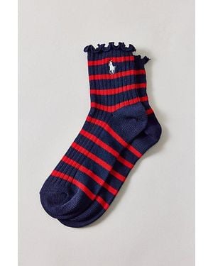 Polo Ralph Lauren Lettuce Edge Ankle Sock - Blue