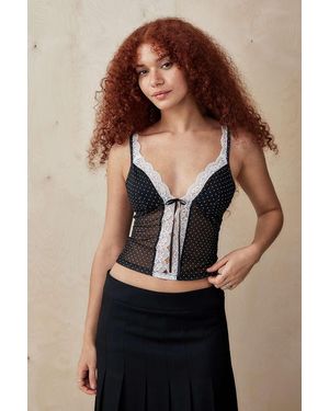 Silence + Noise Silence + Noise Kate Polka Dot Cami - Black