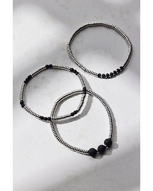 Urban Outfitters Brock Beaded Bracelet Set - Gray