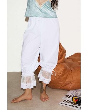 Out From Under Lace Hem Cotton Bloomers - Brown