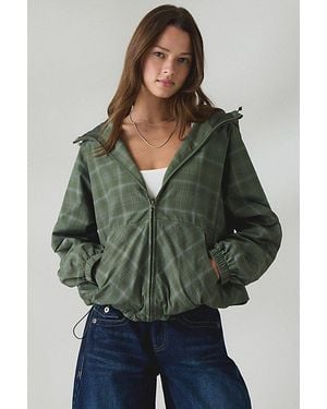 iets frans... Iets Frans. Iets Frans… Carter Check Full-Zip Waterproof Windbreaker Jacket - Green