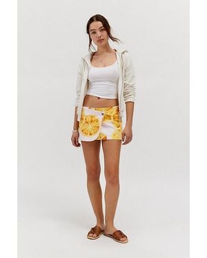 BDG Harlow Micro Mini Denim Wrap Skirt - Orange
