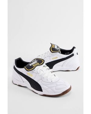 PUMA White & Black King Indoor Trainers