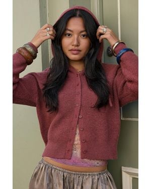 Urban Outfitters Uo Tyler Knit Hoodie At - Grey