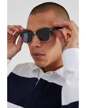 Urban Outfitters Hudson Square Half-Frame Sunglasses - Black