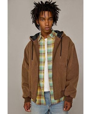 BDG New Rio Canvas Hooded Jacket - Brown
