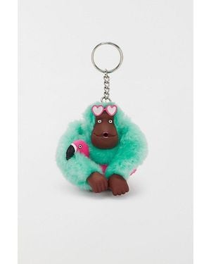Kipling Beach Monkey Keychain - Blue