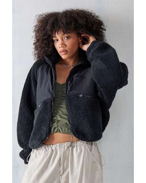 BDG Boxy Fleece Jacket - Black