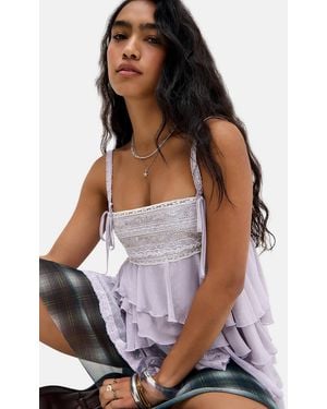 Kimchi Blue Square Neck Babydoll Cami - Purple