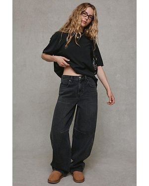 BDG Logan Buckle Baggy Barrel Jeans - Black