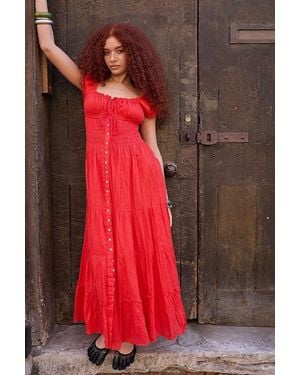 Kimchi Blue Samira Prairie Maxi Dress - Red