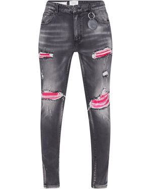 AMICCI Milazzo Pink Skinny Jeans - Blue