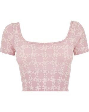 Guess Della Crop Top - Pink