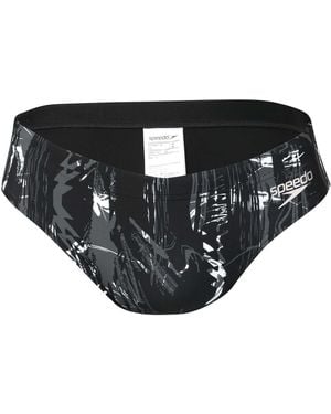 Speedo Allover 7cm Briefs - Black