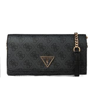 Guess Noelle Clutch Bag S Coal Logo One Size - Black