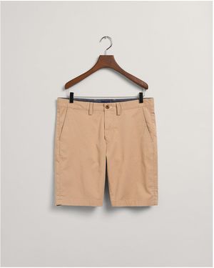 GANT Hallden Slim Fit Twill Shorts - Natural