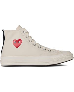 COMME DES GARÇONS PLAY Single Heart Chuck 70 High Top Trainers - Pink