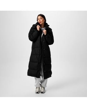 Jack Wills Jw Longline Puffer Jacket - Black