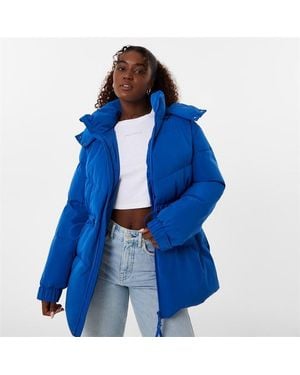 Jack Wills Bungee Waist Padded Jacket - Blue