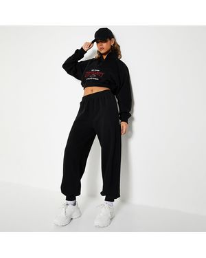 I Saw It First Isawitfirst Oversized Pintuck Joggers - Black