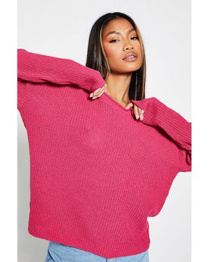 I Saw It First Isawitfirst Crew Neck Knitted Jumper - Pink